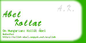 abel kollat business card