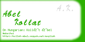 abel kollat business card